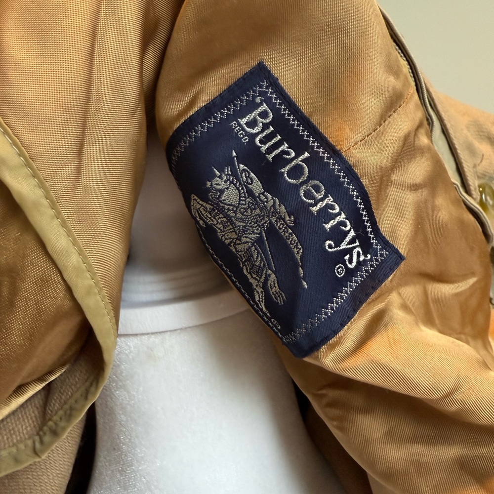 Burberry Khaki Double-Breasted Trench Coat - Picture 2 of 6